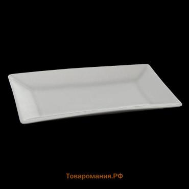 Блюдо Wilmax, 22.5×13 см, фарфор, белое