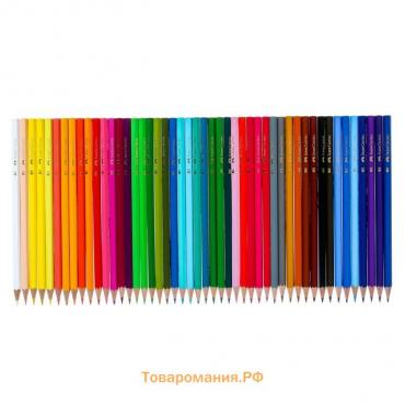 Карандаши 48 цветов Faber-Castell ECO «Замок» 7/2.8 шестигранный корпус, с точилкой