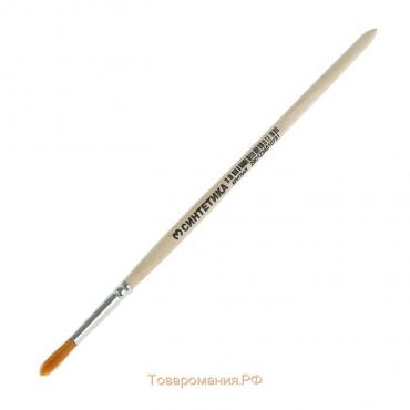 Кисть для рисования, Синтетика Круглая № 3 (диаметр обоймы 3 мм; длина волоса 16 мм), деревянная ручка, Calligrata