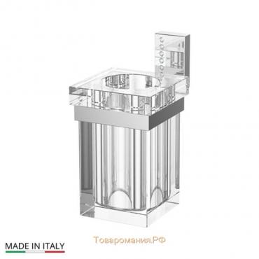 Держатель со стаканом, стекло; хром - стразы, LINEAG