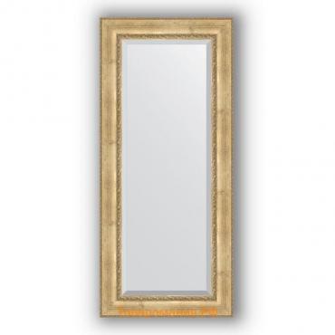 Зеркало с фацетом в багетной раме - состаренное серебро с орнаментом 120 мм, 72 х 162 см, Evoform