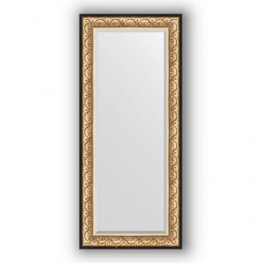 Зеркало с фацетом в багетной раме - барокко золото 106 мм, 70 х 160 см, Evoform