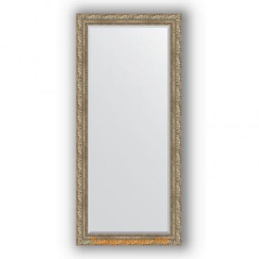 Зеркало с фацетом в багетной раме - виньетка античное серебро 85 мм, 75 х 165 см, Evoform