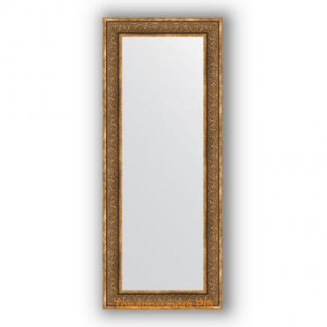 Зеркало в багетной раме - вензель бронзовый 101 мм, 63 х 153 см, Evoform