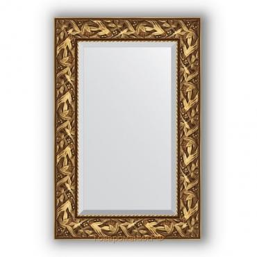 Зеркало с фацетом в багетной раме - византия золото 99 мм, 59 х 89 см, Evoform