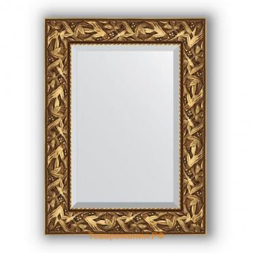 Зеркало с фацетом в багетной раме - византия золото 99 мм, 59 х 79 см, Evoform