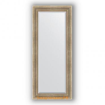Зеркало с фацетом в багетной раме - серебряный акведук 93 мм, 62 х 147 см, Evoform