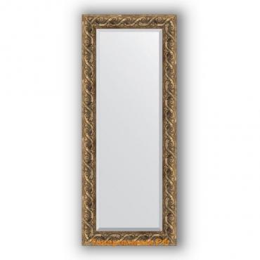 Зеркало с фацетом в багетной раме - фреска 84 мм, 56 х 136 см, Evoform