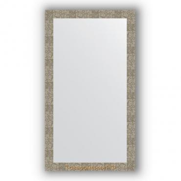Зеркало в багетной раме - соты титан 70 мм, 76 х 136 см, Evoform