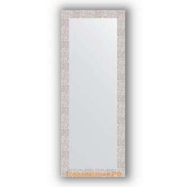 Зеркало в багетной раме - соты алюминий 70 мм, 56 х 146 см, Evoform