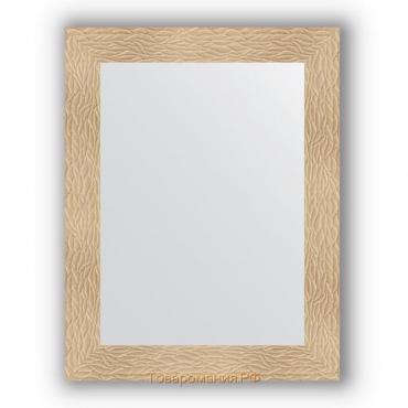 Зеркало в багетной раме - золотые дюны 90 мм, 70 х 90 см, Evoform
