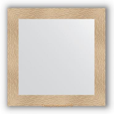Зеркало в багетной раме - золотые дюны 90 мм, 80 х 80 см, Evoform