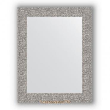 Зеркало в багетной раме - чеканка серебряная 90 мм, 70 х 90 см, Evoform