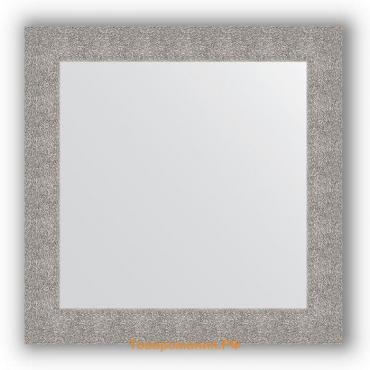 Зеркало в багетной раме - чеканка серебряная 90 мм, 80 х 80 см, Evoform