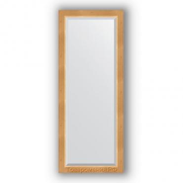 Зеркало с фацетом в багетной раме - сосна 62 мм, 56 х 141 см, Evoform