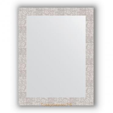 Зеркало в багетной раме - соты алюминий 70 мм, 66 х 86 см, Evoform