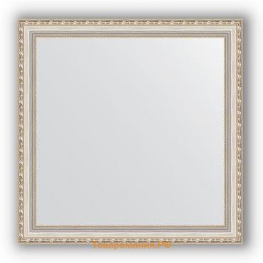 Зеркало в багетной раме - версаль серебро 64 мм, 75 х 75 см, Evoform