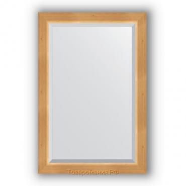 Зеркало с фацетом в багетной раме - сосна 62 мм, 61 х 91 см, Evoform