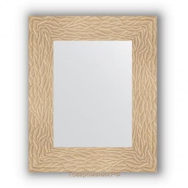 Зеркало в багетной раме - золотые дюны 90 мм, 46 х 56 см, Evoform