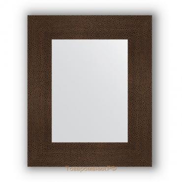 Зеркало в багетной раме - бронзовая лава 90 мм, 46 х 56 см, Evoform