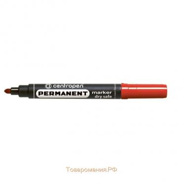 Маркер перманентный 2.5 мм Centropen 8510, цвет красный (стойкий к высыханию)