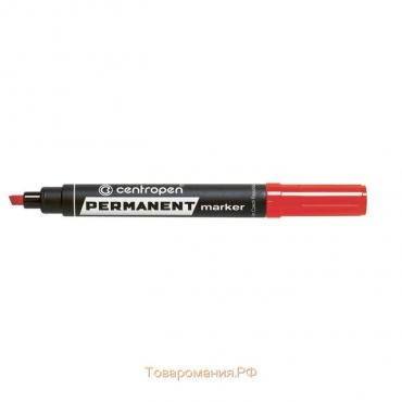 Маркер перманентный скошенный 5.0 мм Centropen 8576, линия 1 -4.6 мм, цвет красный