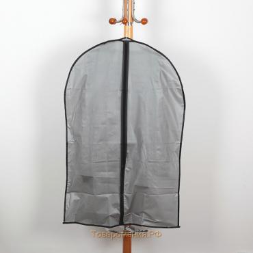 Чехол для одежды плотный, 60×90 см, PEVA, цвет серый