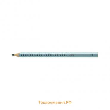 Карандаш чёрнографитный Faber-Castell Jumbo GRIP В трёхгранный корпус с массажными шашечками, серый