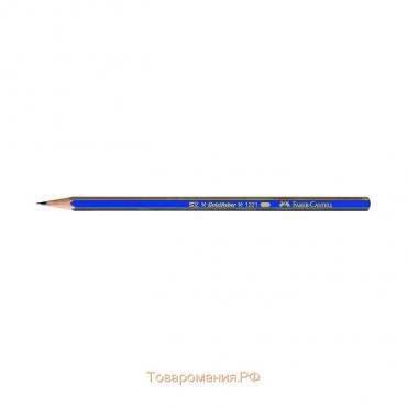 Карандаш чёрнографитный Faber-Castell GOLDFABER 1221 4B, шестигранный, цена за 1 шт