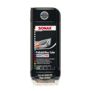 Полироль цветной SONAX с воском чёрный, 500 мл, 296100