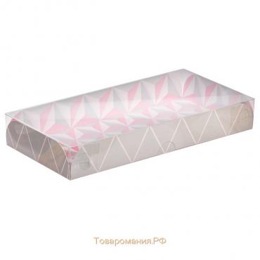 Коробка для печенья, кондитерская упаковка с PVC крышкой, «Тебе», 21 х 10.5 х 3 см