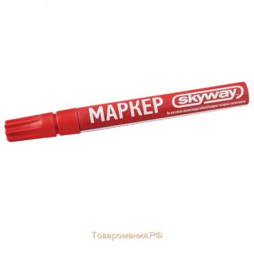 Маркер-карандаш Skyway, от сколов и царапин,наконечник из фетра, красный