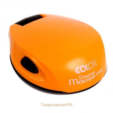 Оснастка для круглой печати карманная COLOP Stamp Mouse R40, диаметр 40 мм, корпус оранжевый