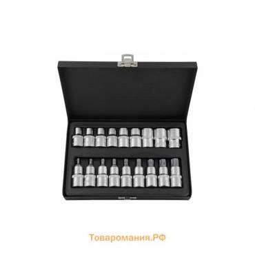 Набор торцевых головок KRAFT KT700686, 1/2", E-star, Torx, 18 предметов