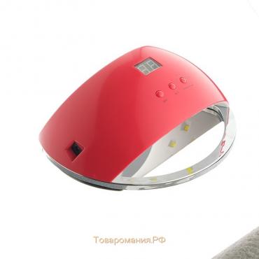 Лампа для маникюра LUF-22, LED, 21 диод, 48 Вт, таймер, 220 В, красная
