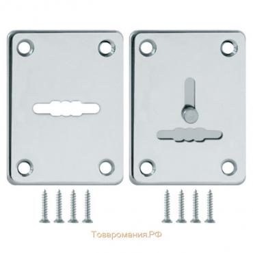 Декоративная накладка Fuaro ESC081/082-CP-8, на сувальдный замок, цвет хром, 2 шт.