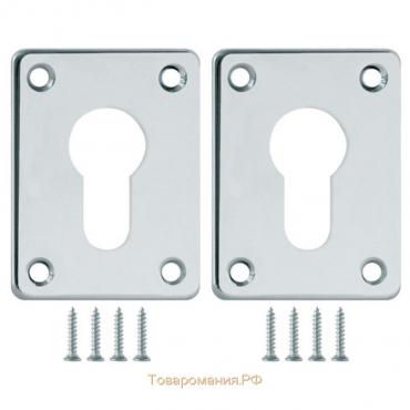 Декоративная накладка Fuaro ESC083-CP-8, на цилиндр, цвет хром, 2 шт.
