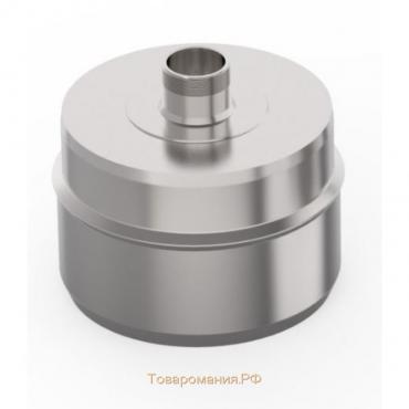 Заглушка с конденсатоотводом, d 200 мм, нержавейка 0.5 мм, штуцер 3/4", внутренняя