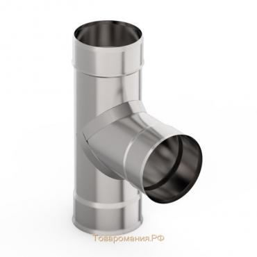 Тройник 90°, d 120 мм, нержавейка 1.0 мм