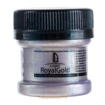 Краска акриловая 25мл, LUXART Royal gold, с высоким содержанием металлизированного пигмента, золото жемчужное