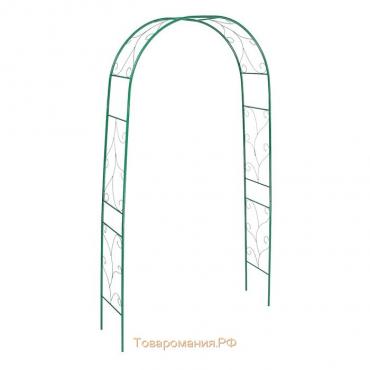 Арка садовая, разборная, 240 × 120 × 36.5 см, металл, зелёная, «Веточка», Greengo