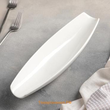 Блюдо Wilmax, 33×10 см, фарфор, белое