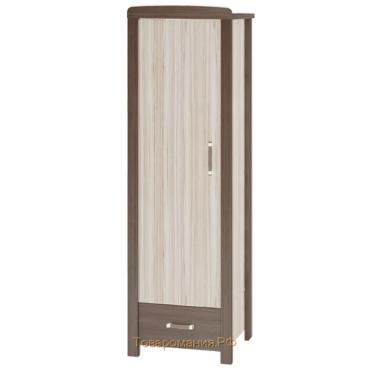 Шкаф одностворчатый, 600 × 450 × 1910 мм, цвет шамони / карамель