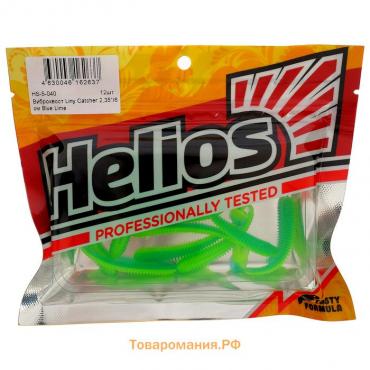 Виброхвост Helios Liny Catcher Blue Lime, 6 см, 12 шт. (HS-5-040)