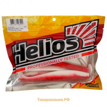 Виброхвост Helios Trofey Red & White, 14 см, 4 шт. (HS-25-003)