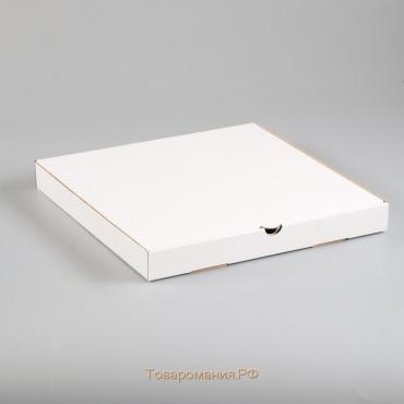 Коробка для пиццы, белая, 31 х 31 х 3,5 см