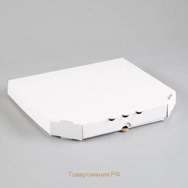 Коробка для пиццы, белая, 25,5 х 25,5 х 3 см