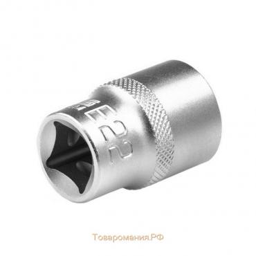 Головка торцевая Stels 13875, Е22, CrV, 1/2"