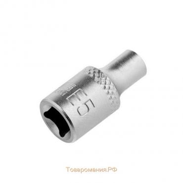 Головка торцевая Stels 13864, Е5, CrV, 1/4"