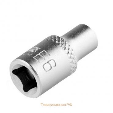 Головка торцевая Stels 13865, Е6, CrV, 1/4"